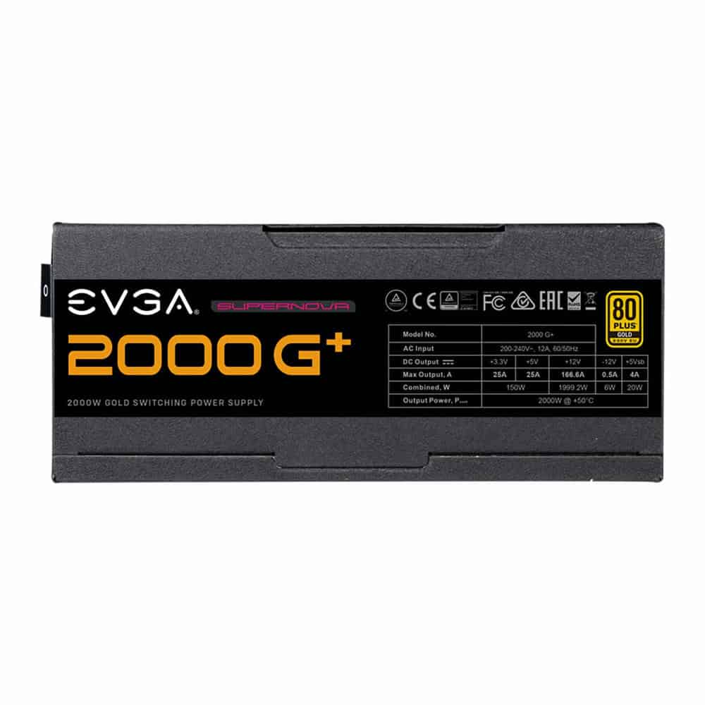 (image for) EVGA SuperNOVA G+ 2000 Watt Fully Modular 80+ Gold PSU/Power Supply